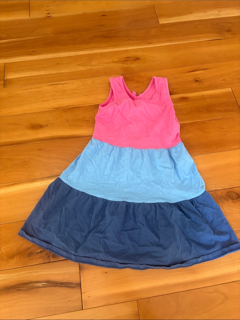Vineyard vines.Girls Colorblock Sleeveless Tiered Dress - Pink, Light Blue, Navy